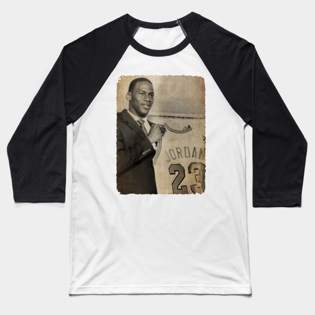 Young Michael Jordan Vintage Baseball T-Shirt by Milu Milu